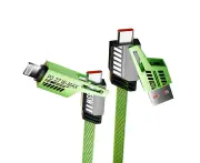 [4in1] ZUSLAB 65W Lightning Cable Fast Charging for Apple iPad Pro Mini Nylon Braided Type-C Charger Cord - 1M (Green)