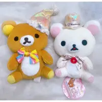 在飛比找蝦皮購物優惠-［現貨］日本景品：拉拉熊+小白熊雷射粉彩禮帽玩偶組