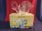 Cristal d'Arques France 24% Lead Crystal 5 3/4×9 1/2 Heavy Swan Bowl New in Box