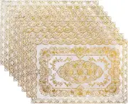 Set of 8, Soft Vinyl Lace Placemats or Doilies, Attractive Design Enhanced with