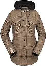 [Volcom] Women's Standard Flannel Snowboard Ski Winter Hooded Shirt Jacket