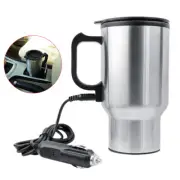 Portable Car Water Kettle Heater Travel Camping Stainless Steel Cup Thermoses