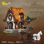 Mould King 16054 No Mid Age World Log Cabin Building Block 2192 pcs
