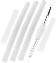 minkissy Silicone Lip Brush Set of 4 Double-sided Makeup Brushes for Lips Eye Travel-safe Protective Cap
