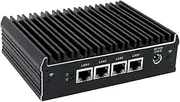 HUNSN Micro Firewall Appliance, Mini PC, Untangle, Sophos XG, OPNsense, VPN, Router PC, J3160, RX18, AES-NI, COM, 4 x I210 I211 LAN, 2 x HDMI, Vesa Mount, 8G RAM, 64G SSD