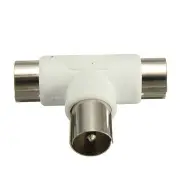 10PCS Coaxial Coax Antenna Y Splitter Adapter Aerial to CATV TV Converter Socket Plug