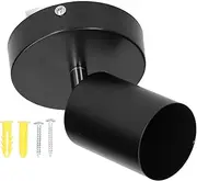 Flush Mount Led Ceiling Spotlight Dimmable Adjustable Spotlight Directional Spot Lights Indoor Bright Can Accent Fixture for Living Room Bedroom (Single Head Black Ceiling Light)