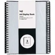 Keji A4 Refillable Display Book 20 Pockets 3 Pack