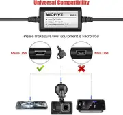 Dash Cam Hardwire Kit, Miofive 11.5ft Micro USB Hard Wire Kit for Dashcam Converts 12V-24V to 5V/2.