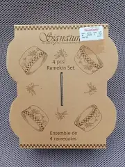 Signature 4 Pcs Ramekin Set NIB Beige Color