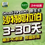 【沙特阿拉伯網卡】 3~30天 上網卡 網卡 4G 吃到飽 原生卡 吃到飽上網卡 網卡 吃到飽 4G 利雅德 吉達 麥加