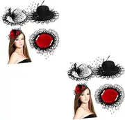 [Baluue] Fascinator Hats for Women Elegant Bow Head Versatile Mesh Party Hats for Tea Parties and Formal Events and Options