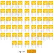 50x Mini Blade Fuse APM ATM 5A Amp Motorcycle Automotive Circuit Spade Set Kit