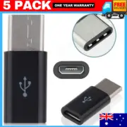 5 PACK Micro USB to Type-C Adapter Male Converter USB-C Data Cable OTG Adapter