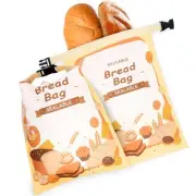 2 Pack Bread Bag - Fully Sealable Reusable Sourdough Storage Bag with Sealed ...