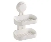 Double Layer Soap Dish Suction Cup Shower Soap Dish, Soap Case