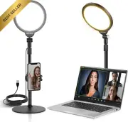 7" Desk Ring Light w/ Stand Phone Holder for Video Recording