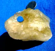 Libyan Desert Glass Meteorite Tektite impact specimen( 660 crt) Natural hole