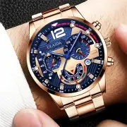 Men Business Watch Stainless Steel Band Quartz Analog Formal Dress Wrist Watch