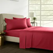 Bedding King 1000TC Pure Egyptian Cotton Sheet Set - Valentine Red
