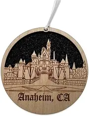 Anaheim California Ornament Wooden Souvenir Christmas Tree Decoration with City of Anaheim CA