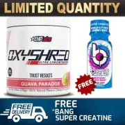 EHP LABS OXY SHRED 60 SRV RASPBERRY || EHPLABS FAT BURNER WEIGHT LOSS OXYSHRED@