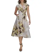 Donna Karan Faux Wrap Dress