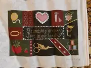 Sandy Jenkins Friendship Sampler, hand painted needlepoint canvases.