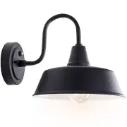 12" Dusk to Dawn Outdoor Gooseneck Light, Exterior Large Barn Lights for Farm...