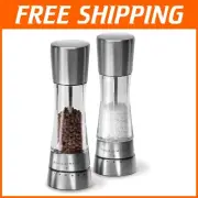 Stainless Steel Salt & Pepper Grinder Set with Adjustable Precision Mechanism