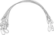 JOINPAYA Flexible Stage Light Accessories 8pcs Stainless Steel Safety Rope Lanyard