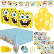 Spongebob Party Supplies Set | Serves 16 Guests | Spongebob Party Decorations wi