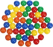 DRESSOOS 50pcs Colorful Raffle Drawing Balls Seamless Plastic Party Game Balls for Tombola Home Party Bar Game Props