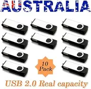 16MB-32GB USB 2.0 New Thumb Drive, Wholesale/Lot Flash Memory Stick - Black U Disk (10 Pack) (10X 1GB)