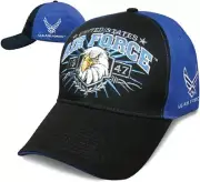 United States Air Force Since 1947 Eagle Burst Baseball Cap (Black/Royal Blue)