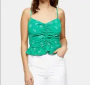 Topshop Women's Ruched Peplum Cami Top Size US 8 - NWT