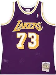 Mitchell & Ness Dennis Rodman Los Angeles Lakers Road 1998-99 Mens Swingman Jersey, Purple