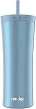 Contigo AUTOCLOSE Shake & Go 20oz Tumbler, Shaker Bottle for Protein Mixes, Blender Bottle, Glacier