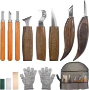 Stusgo Wood Carving Set, Wood Carving Tool Set Contains 13 Pcs Wood Carving Tool