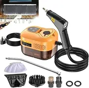 2500W 4.5Bar Cordless Pressure Washer Steam Cleaner Handheld Steam Mops with 1.2L Tank, 6 Speeds, 105°C High Temperature Steam, 4 Heads, for Car Carpets Floor Cleaning Orange