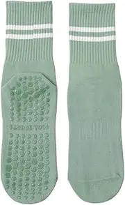 [nonono] Yoga Socks 2 Pairs Women Yoga Socks Mid Tube Cotton Anti-slip Fitness Pilates Dancing Socks Silicone Indoor Sports Socks 1