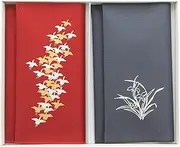 Soft Gold Seal Fukusa Congratulations and Condolence Set, Pongee Weave Gold