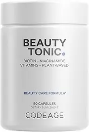 Code Age Beauty Boost Capsules - 90 Count - Organic Vegan Collagen Booster, Enhance Beauty from Within, Premium Plant-Based Collagen Builder Supplement for Softer, Firmer, Stronger, Hair, Skin & Nails