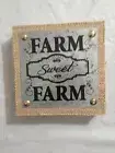 Farmhouse Rustic Signs Welcome To Our Home Farm Sweet Farm Wall Art Decor