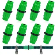 8 Pcs Expandable Garden Hose Repair Kit Dual Channel Hose Female Male Connectors