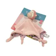 NEW Manhattan Toy Co. Pink Teethe & Cuddle MoMo Monkey Blanket Security Lovey