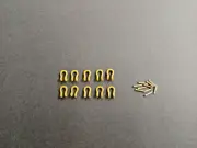 Crane & Truck Metal Shackles New Cat Yellow w/Brass Pin (Set Of 10) 150T 1/87th.