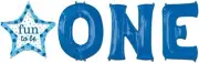 Anagram #32545 FUN TO BE ONE Balloons SuperShape 4pk 33" tall - 1st Birthday NEW
