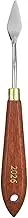 uxcell Palette Knife Painting Tool 1.38" x 0.51" Stainless Steel Teardrop Blade 7.28" Length Spatula Painting Pallet Knives with Hole Beech Wood Handle for Oil Acrylic Canvas, Red/Silver