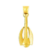 14K Gold Speed Boat Anchor Pendant
